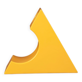 Italian Yellow Glazed Ceramic Space Age Sculptural Vase, 1970s