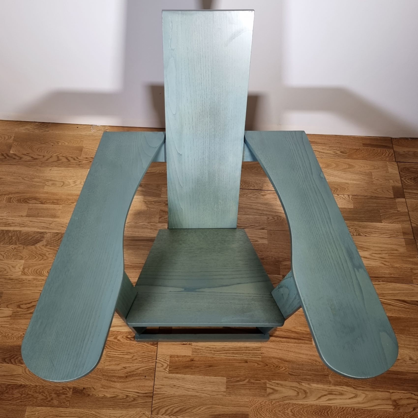 Pair of constructivist armchairs by Philippe Parent, circa 1980