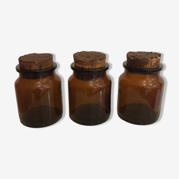 Set of 3 apothecary bottles