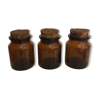 Set of 3 apothecary bottles