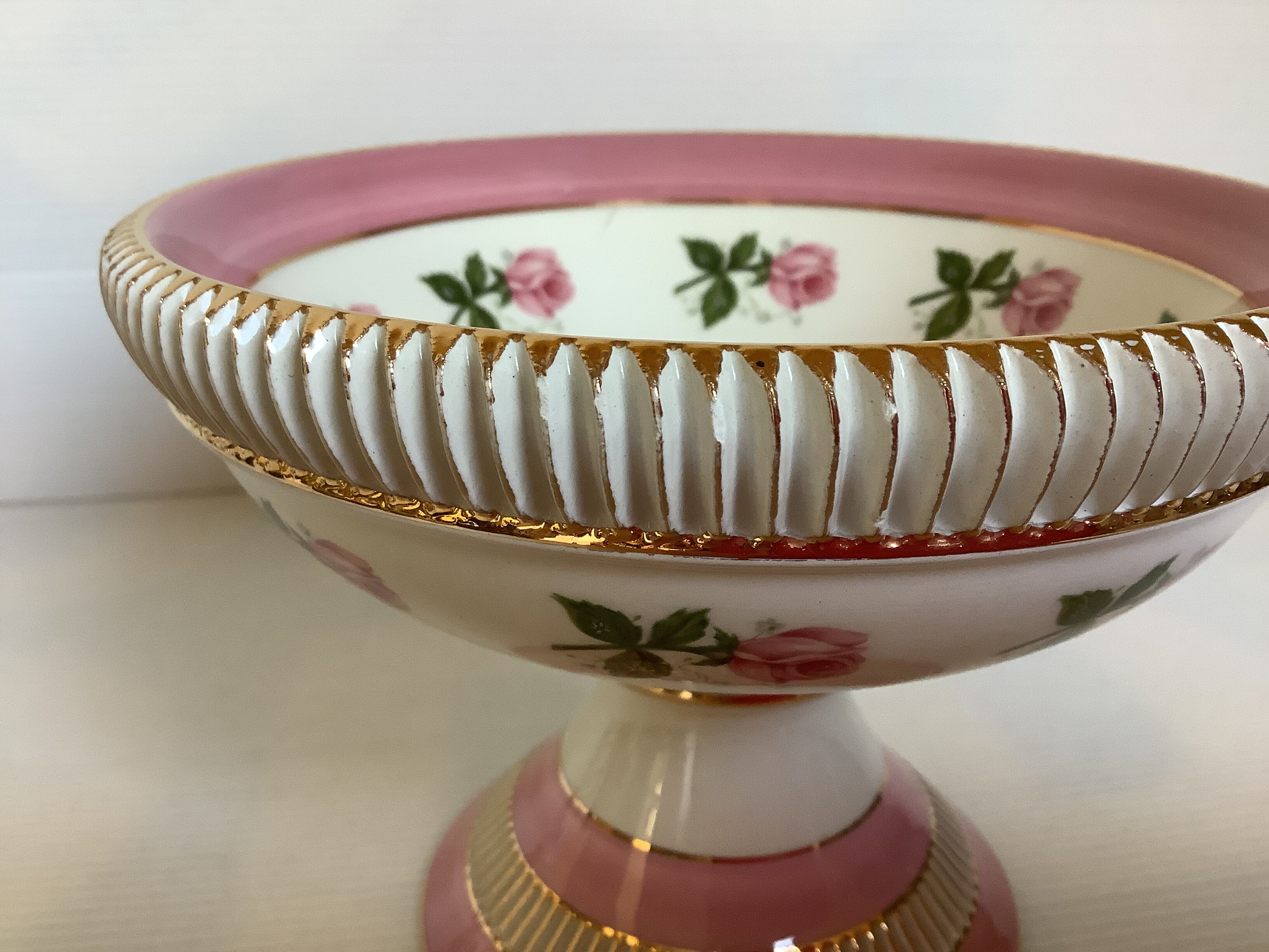 Empty pocket small foot cup pink flowers