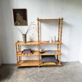 Large rattan shelf 1960