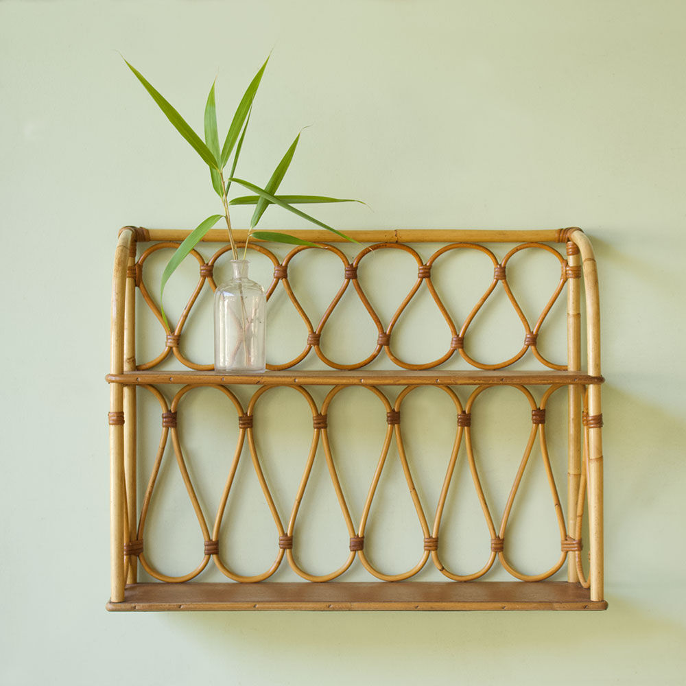 Rattan shelf