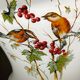 Opaline pendant lamp-Bird decoration-60s