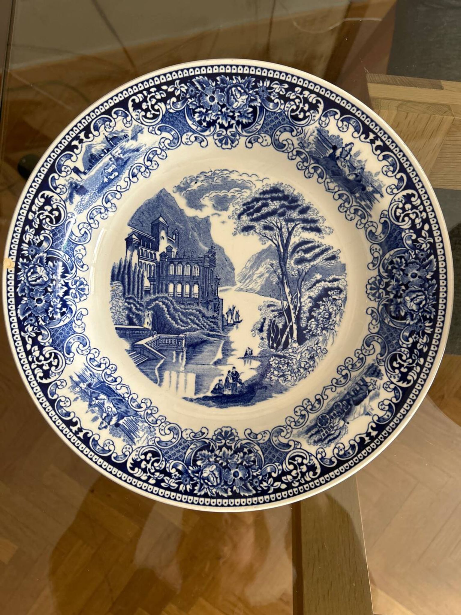Salad bowl and hollow dish Earthenware OLD ENGLAND