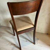 Set of 6 vintage wood and velvet chairs