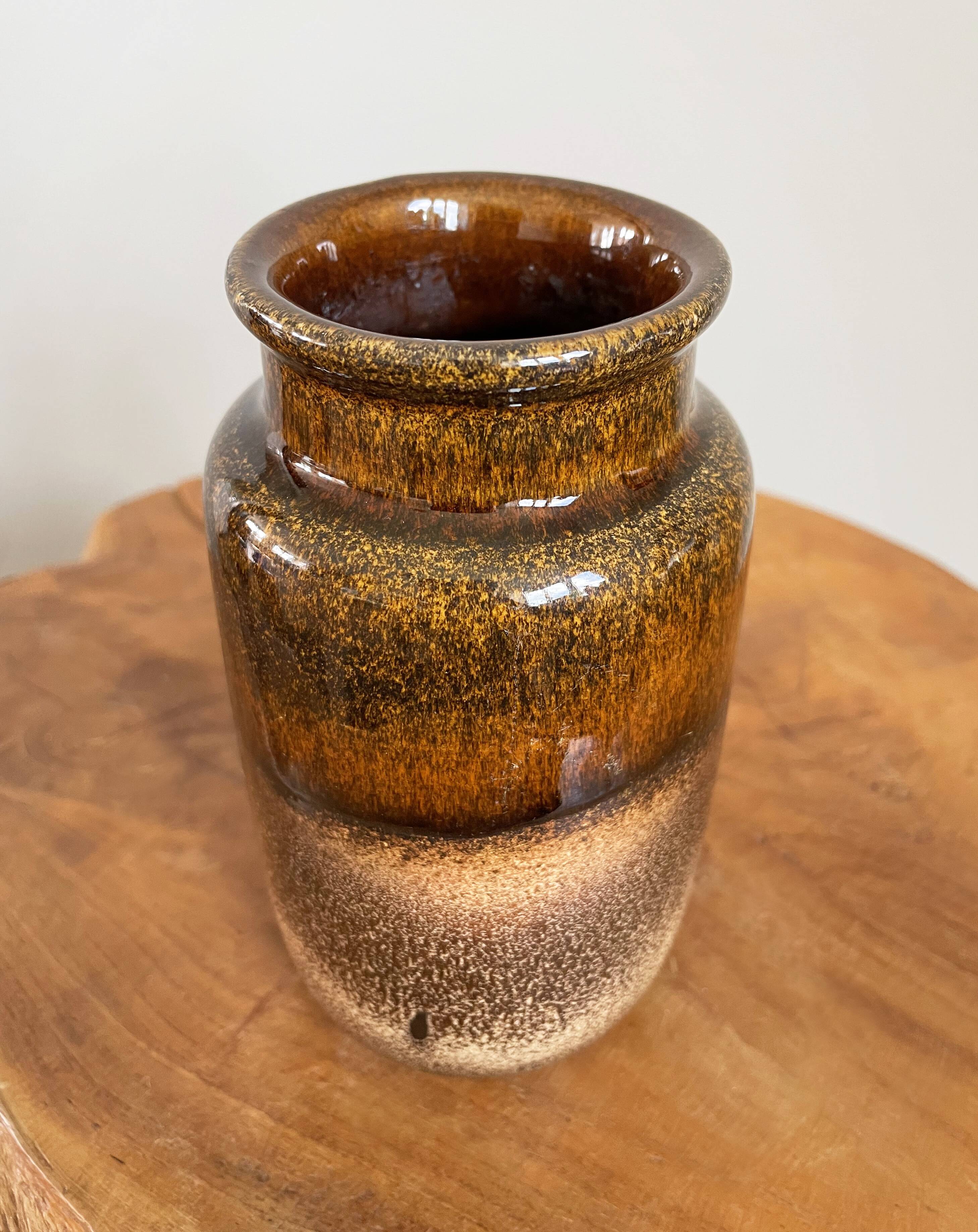 Vase brun, Scheurich 231-15 , poterie d’art ouest-allemande (WGP)