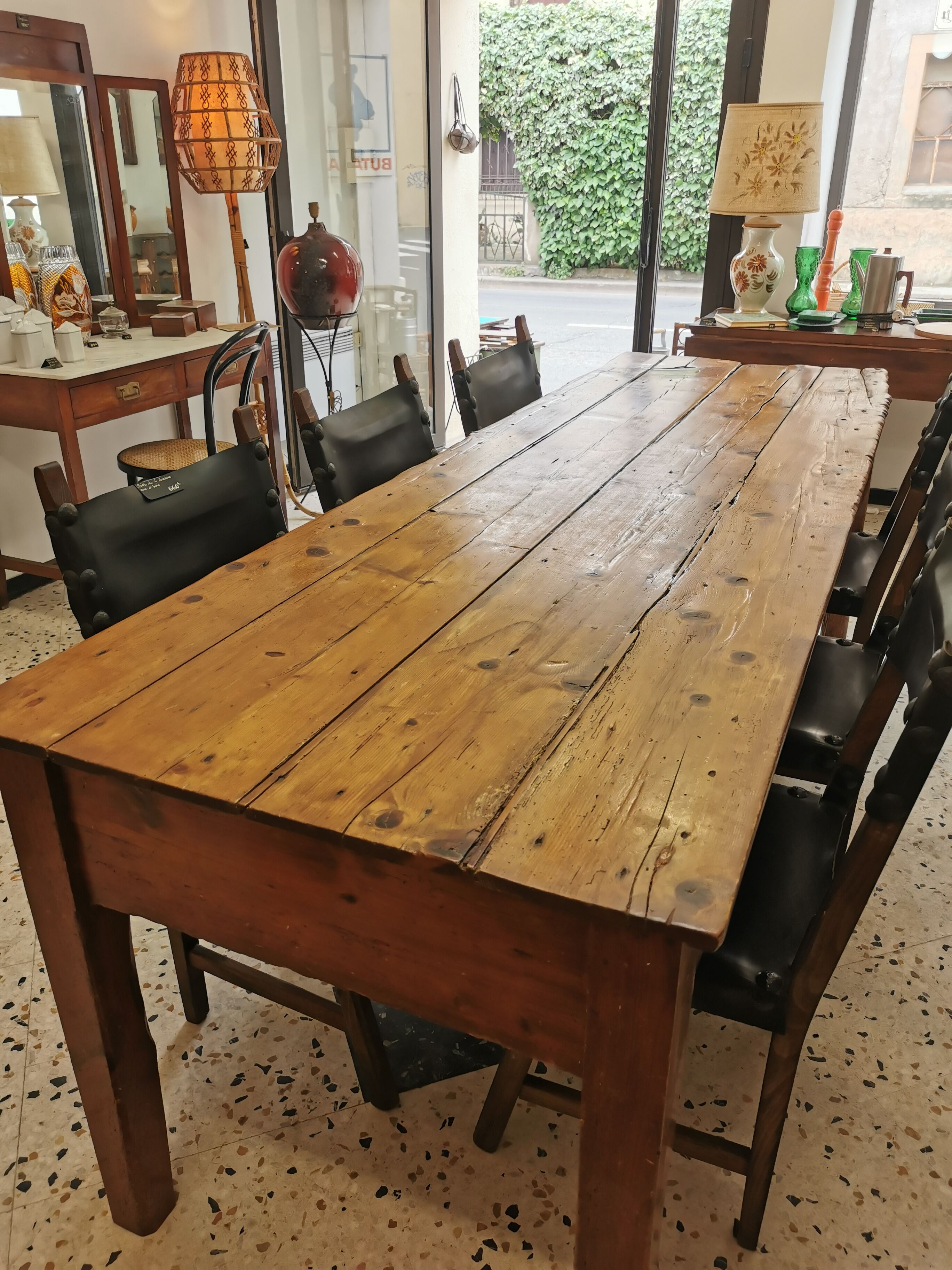 Old Catalan farmhouse table of 2m45