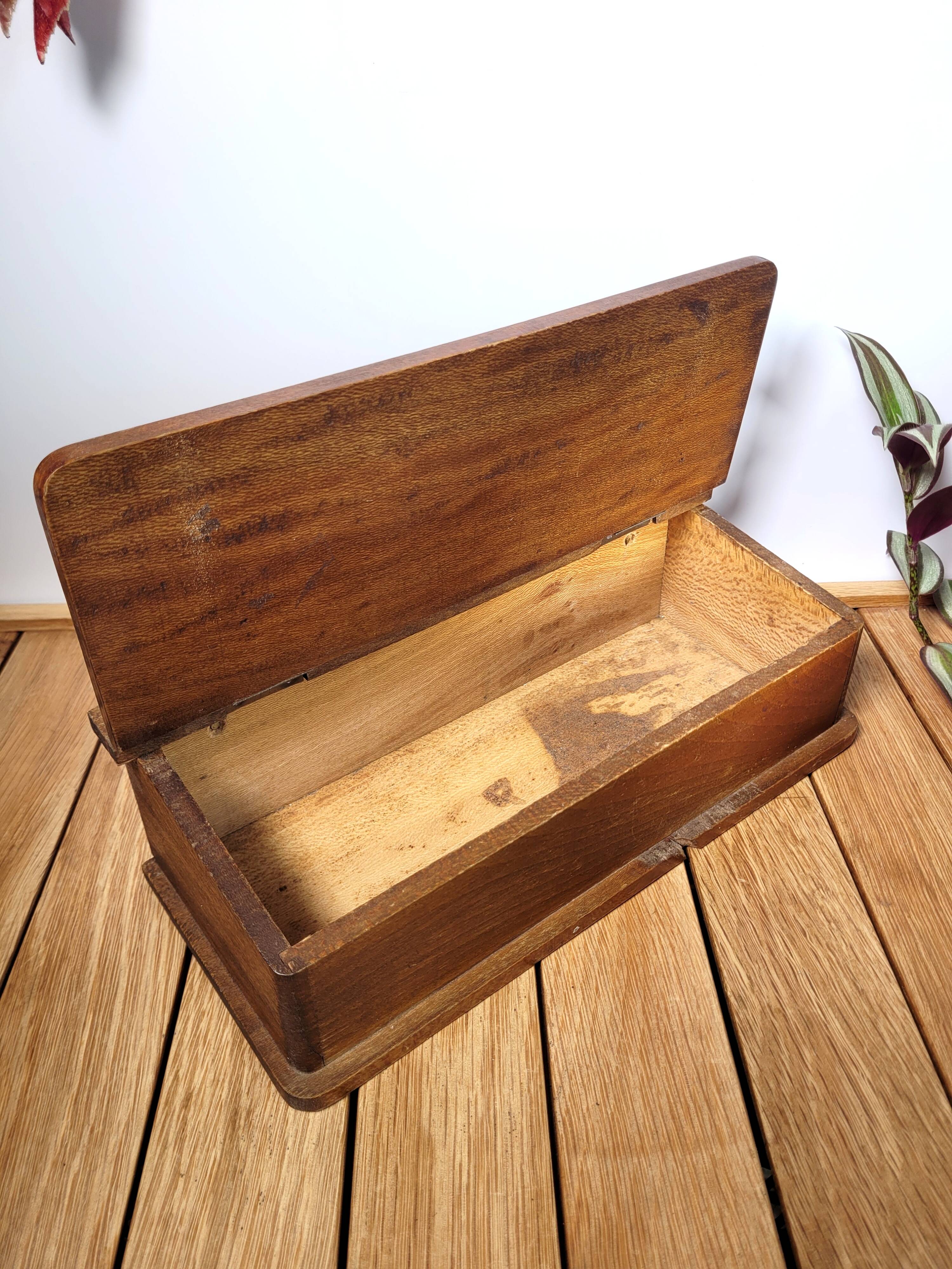 Old wooden box desk