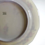 4 flat plates by Bernardaud, Limoges porcelain, floral decoration from the 1920s to 1950s.