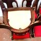 Suite de six chaises gondoles en acajou et placage XX siècle