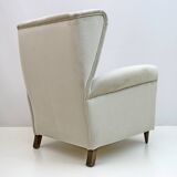 Attributed Gio Ponti Mid-Century Modern Italian Velvet Armchairs, 1950s