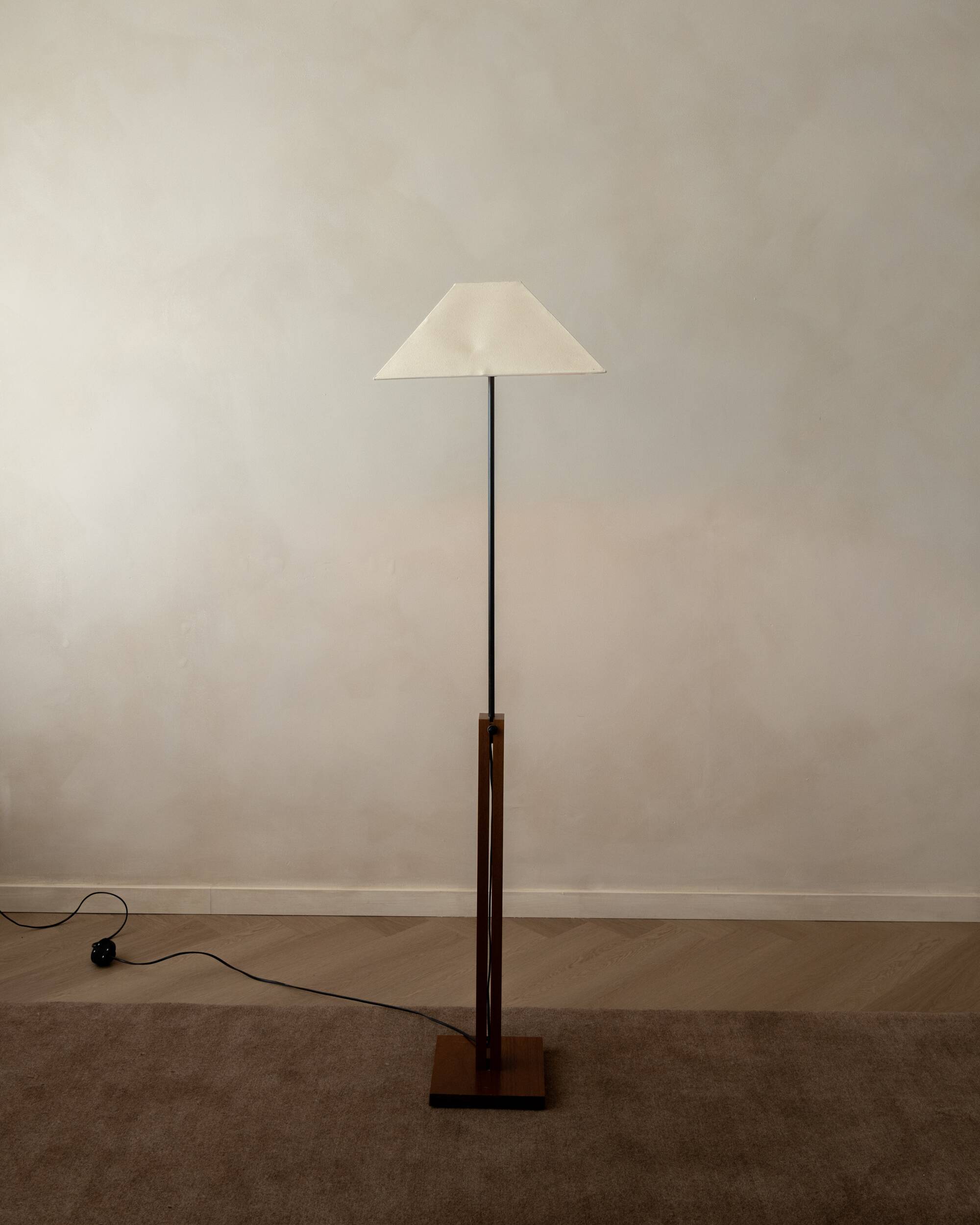 Postmodern Adjustable Wood Floor Lamp by Bellino, 1990s