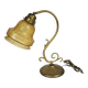 Table lamp - brass - glass - Hollywood Regency style - 70's