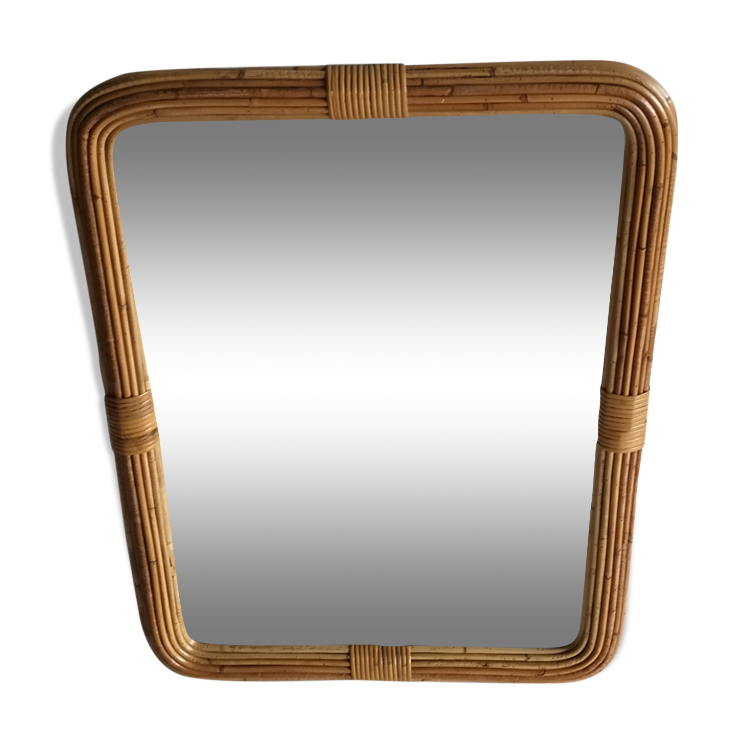 Mirror rectangle rattan 1960 61x81cm