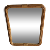 Miroir rectangle rotin 1960 61x81cm