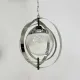 Mid-century glass sphere hanging pendant glass lamp design 1970’s space age Italy