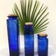 XXL jar in cobalt blue glass