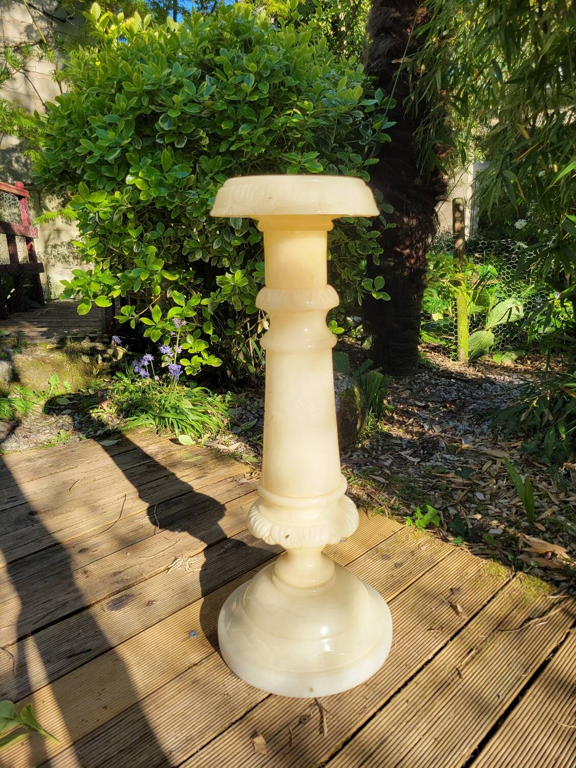 Alabaster pedestal column, 19th century