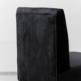 set di quattro sedie velluto legno anni '70 vintage modernariato