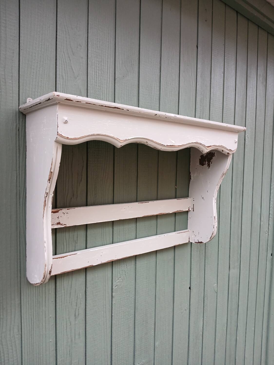 Étagère murale ancienne en bois