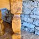 Guéridon en frêne sculpté