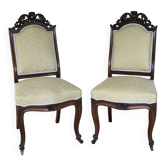 Louis-Philippe chairs carved in mahogany