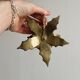 Leaf Shaped Brass Candle Holder
