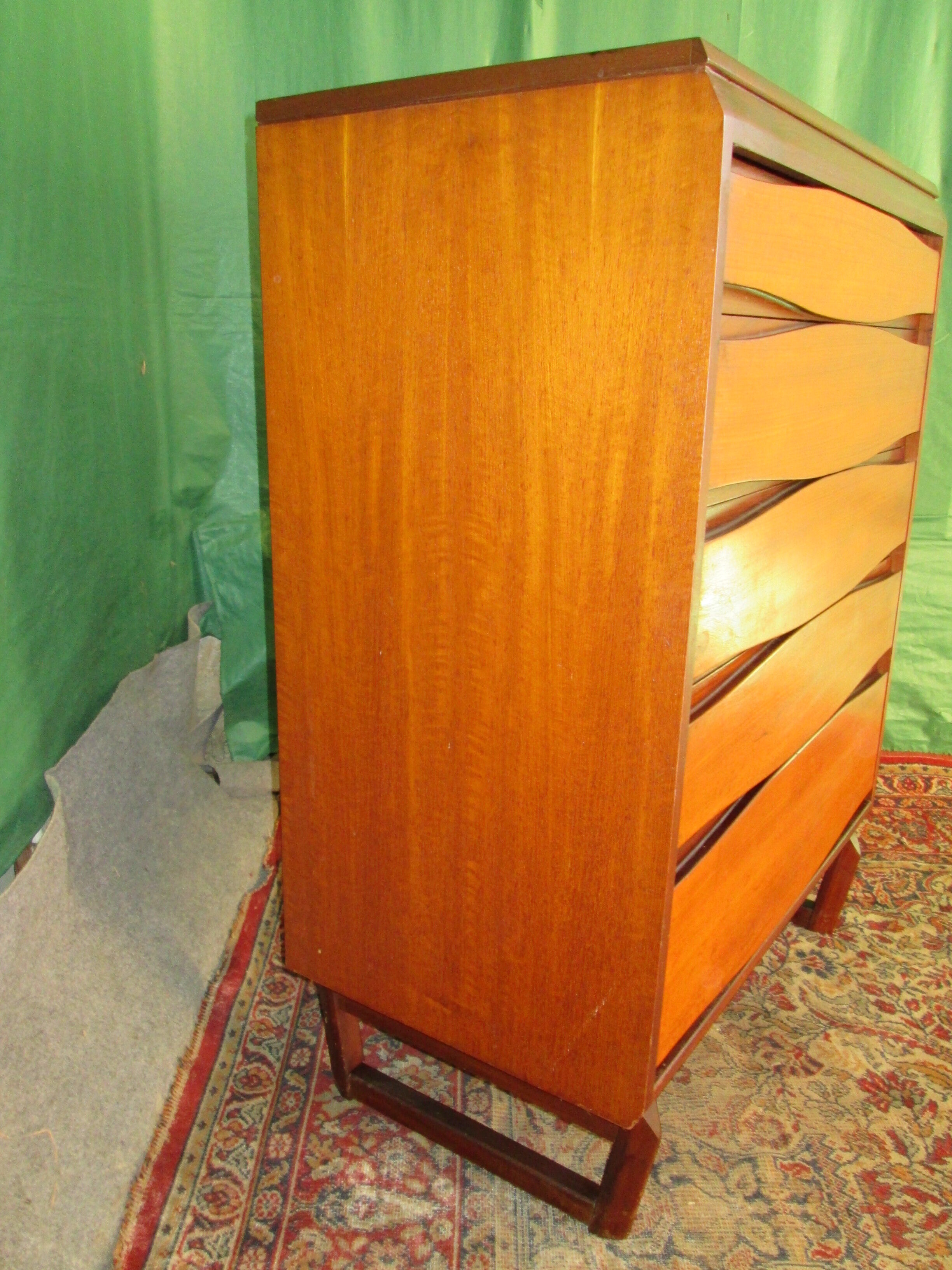 Commode vintage en teck et noyer