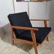 Vintage Scandinavian living room set in light wood