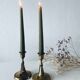 Pair of brass cord candle holders
