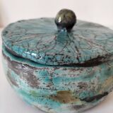 Raku-style handcrafted ceramic box