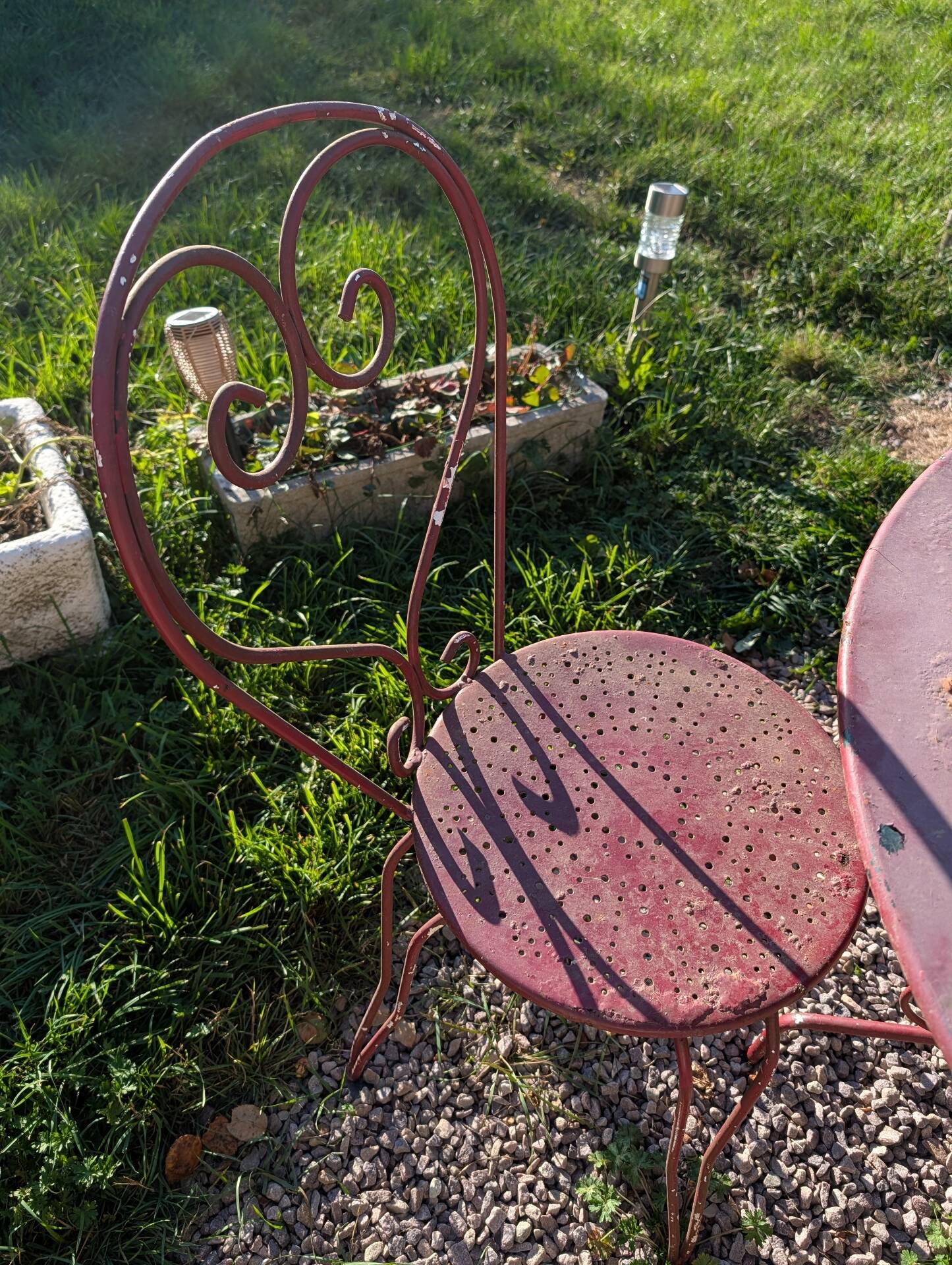 Wrought iron garden furniture
