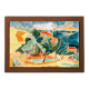 Mid-Century coloured enamelled ceramic tile art panel, Anduze
