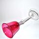 Lined blown crystal stemmed glass