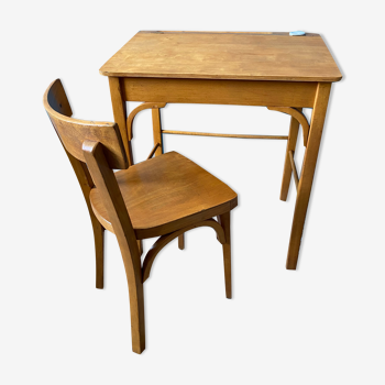 Vintage baumann children's desk and his chair