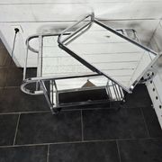 Art Deco trolley on wheels in chromed metal, 1930s