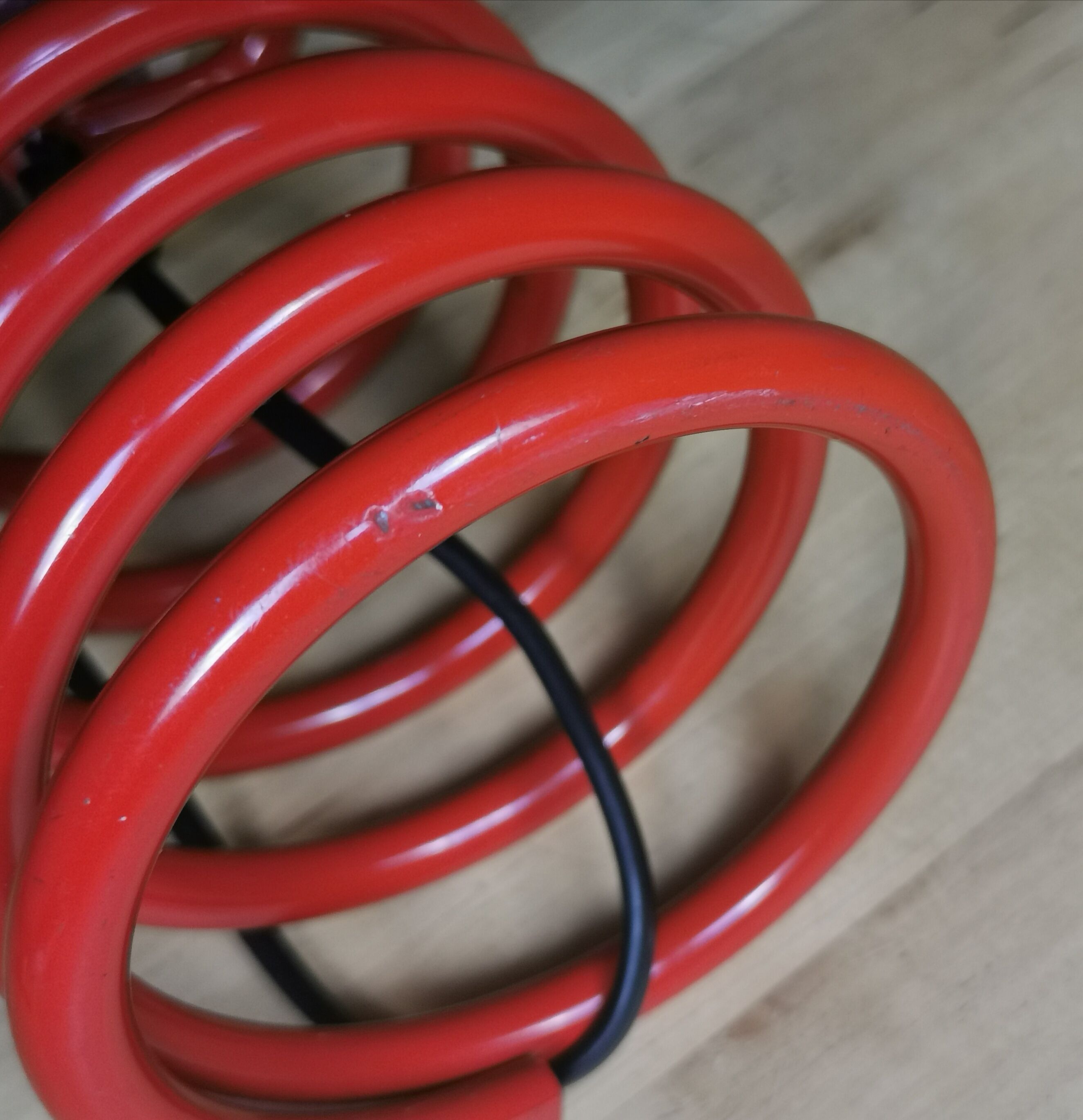 Red spring lamp foot