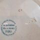 Antique plate Terre de Fer Le Bûcheron Paris – Blue bird decoration