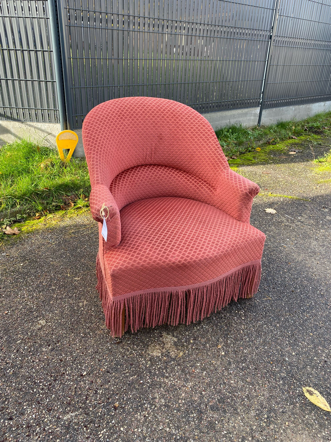 Toad armchair in pink velvet