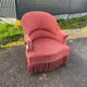 Toad armchair in pink velvet