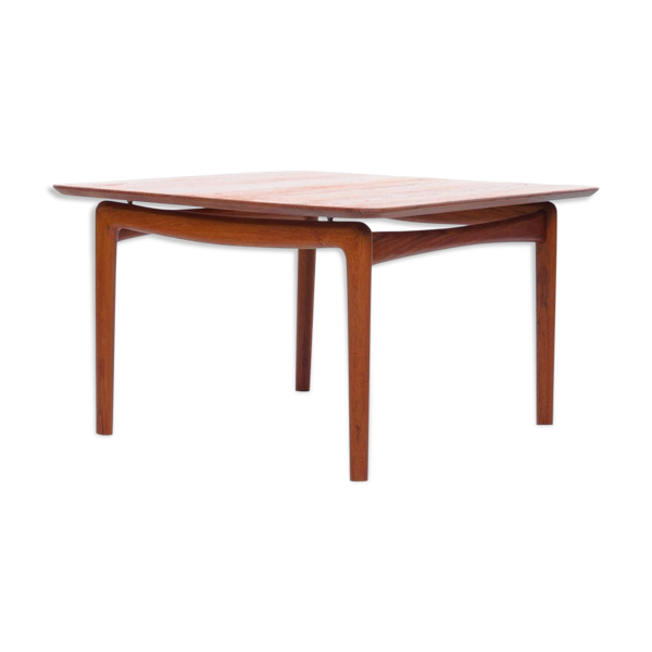 Table basse de Finn Juhl pour France Son, teck solide, vintage, milieu du siècle, Danemark — Beyit