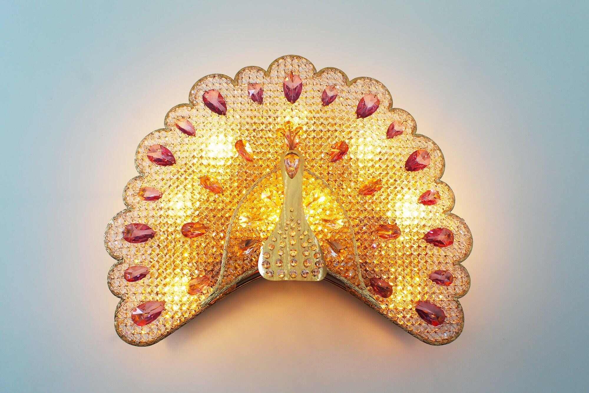 Peacock' wall lamp by Palwa, Germany 1960's
