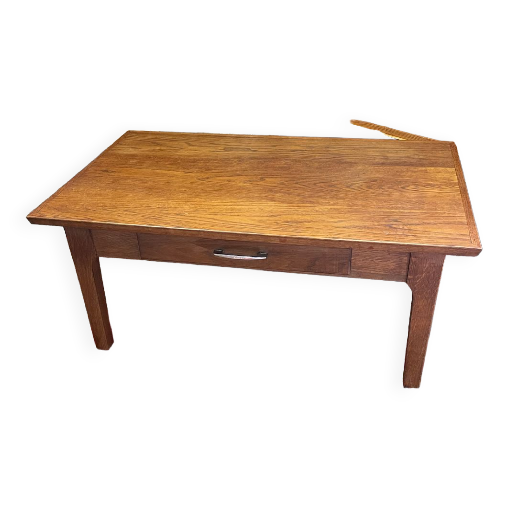Table basse un tiroir bois vintage ep 50/60