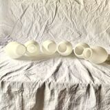 Vintage chandelier in black metal and brass - 6 branches