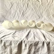 Lustre 6 feux vintage en métal noir et laiton