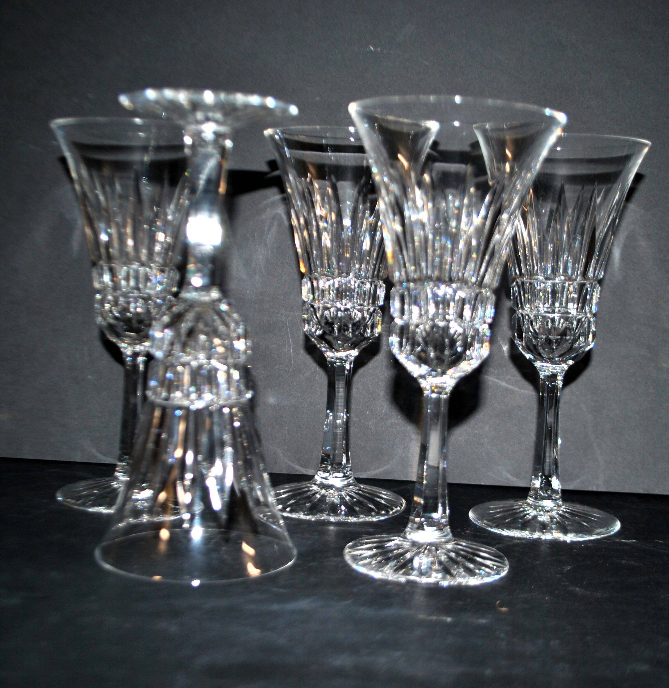 Villeroy Boch set of 5 cut crystal champagne flutes – Royal model VB H17cm