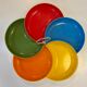 Multicoloured vintage plastic aperitif platter