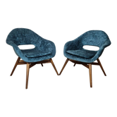 Restored shell armchairs by Miroslav Navratil