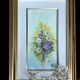 Watercolor under glass "Bouquet of Flowers", Italy